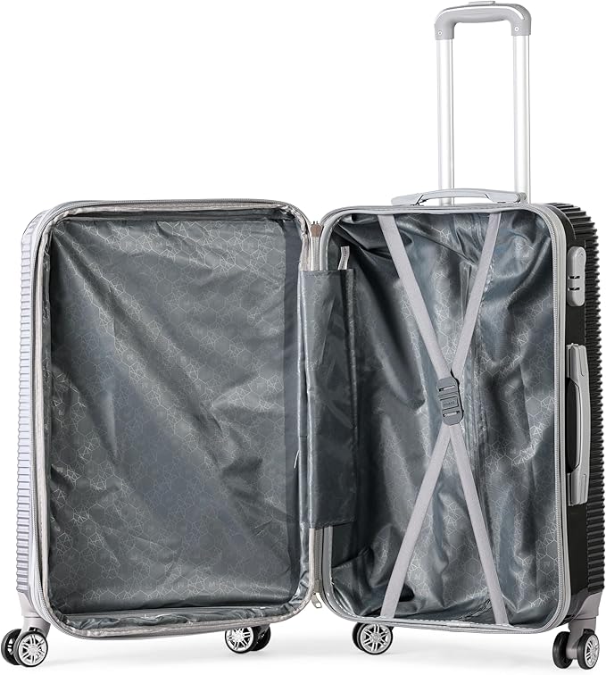 Abs Luggage Trolley Bags size 24 (black)
